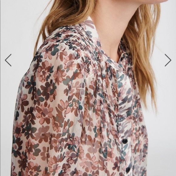 ⭐️HP🎉NWT Rag and Bone Susan Blouse Ivory Floral - Picture 5 of 16